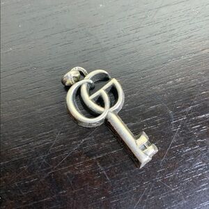 Gucci Sterling Silver Interlocking GG Marmont Key Necklace Charm